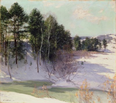 Tauwetterbach (Winterschatten), 1911 von Willard Leroy Metcalf